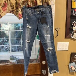 Flying Monkey Distressed Blue Jeans